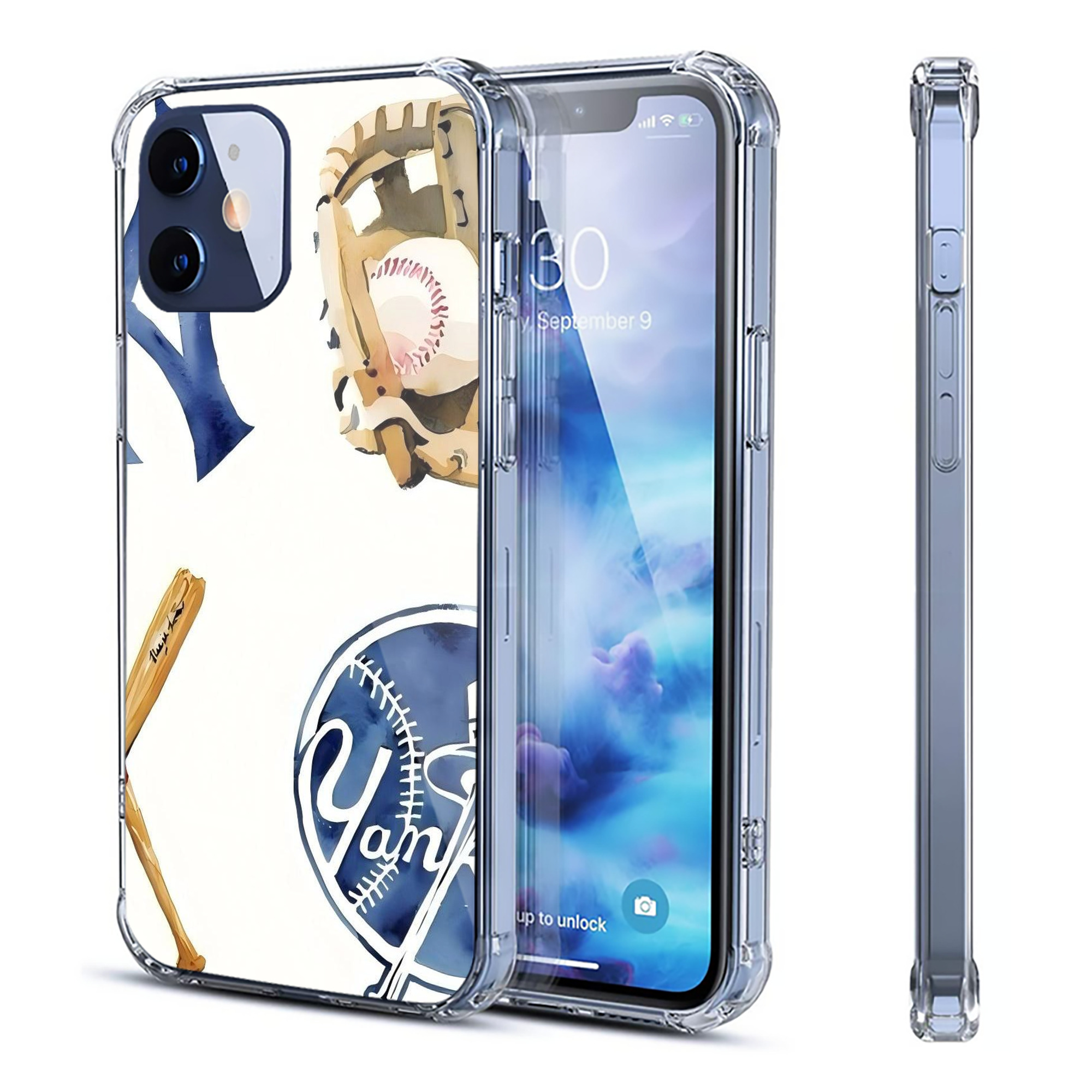 New York Yankees 119 Clear IPhone 12 Case – Soft TPU With UV Print – Enhanced Drop Protection, Precise Fit, Anti-Fingerprint, Customizable Design, Scratch-Resistant, Yellow-Resistant